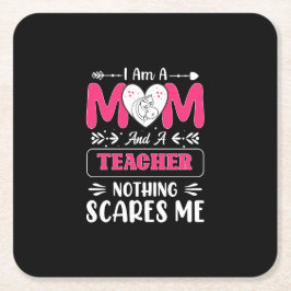 Porta-copo De Papel Quadrado Professora Engraçada Mãe, Professora Mãe Engraçada