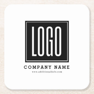 Porta-copo De Papel Quadrado Promocional de logotipo comercial personalizado