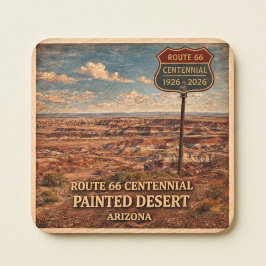 Porta-copo De Papel Quadrado Proteção da Mesa Centenária do Deserto Pintado