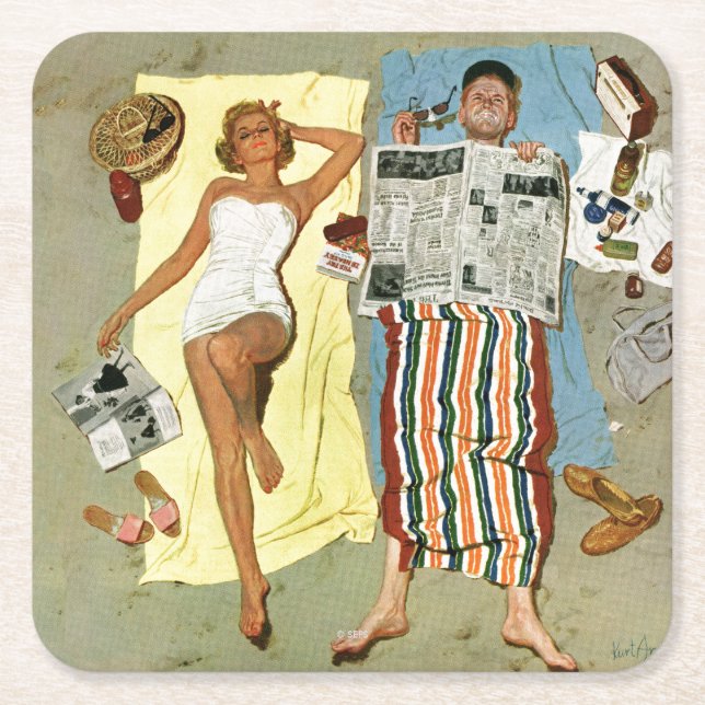 Porta-copo De Papel Quadrado Protecção solar? (Frente)