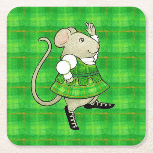 PORTA-COPO DE PAPEL QUADRADO PROTETOR DE PAPEL QUADRADO IRISH JIG MOUSE