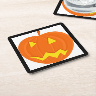 PORTA-COPO DE PAPEL QUADRADO PUMPKIN "FELIZ HALLOWEEN"