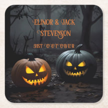 Pumpkins festivo do Halloween e Padrão Floral