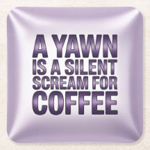 Purple Lavender Yawn Scream Coaster Set