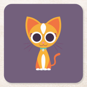 Porta-copo De Papel Quadrado Purrl o gato