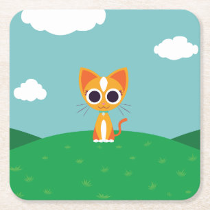 Porta-copo De Papel Quadrado Purrl o gato