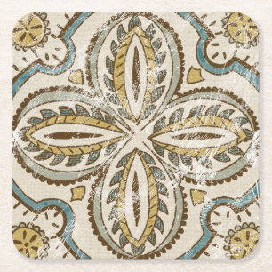 Porta-copo De Papel Quadrado Quadrado de Batik Não Embelezado III