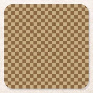 Porta-copo De Papel Quadrado Quadro de controlo clássico castanho de Shirley T
