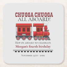 Qualquer Comboio Vermelho Fresco Cortado de Festa 