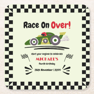 Porta-copo De Papel Quadrado Qualquer Idade Preparada Para Aniversário, Ir Carr