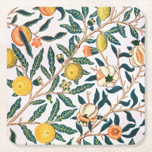 Porta-copo De Papel Quadrado Quatro Frutas, William Morris