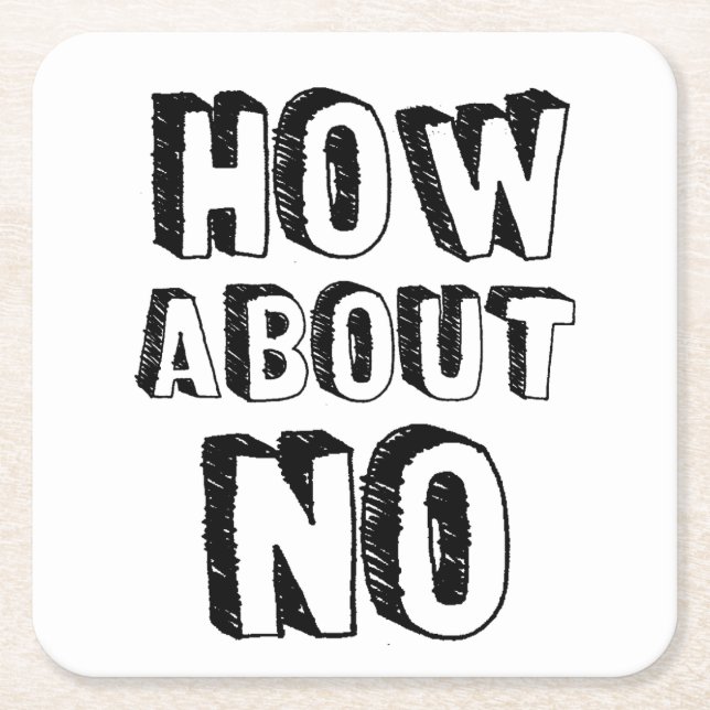 Porta-copo De Papel Quadrado Que Tal Não (Frente)