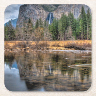 Porta-copo De Papel Quadrado Quedas cénicos de Yosemite