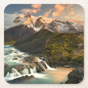 Porta-copo De Papel Quadrado Quedas Escala de Salto — Patagonia Chile