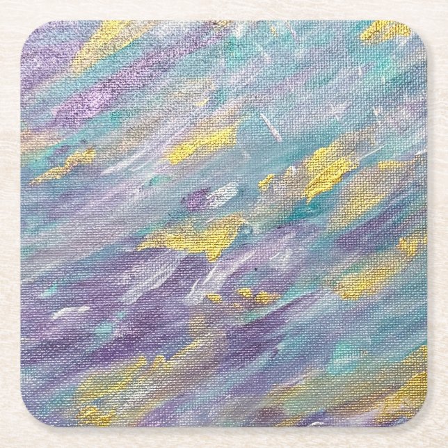 Porta-copo De Papel Quadrado Quiet Reign Modern Art (Frente)