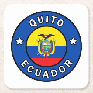Porta-copo De Papel Quadrado Quito Equador
