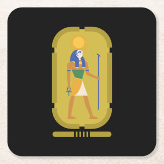 Porta-copo De Papel Quadrado Ra Deus do Sol