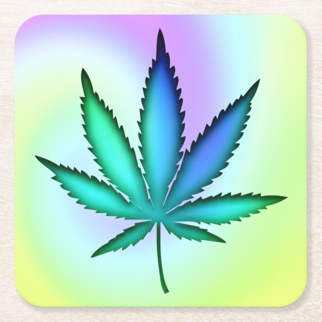 Porta-copo De Papel Quadrado Rainbow Love (Frente)