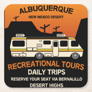 Porta-copo De Papel Quadrado Rainha do Camper - Engraçado Acampamento RV Carava