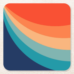 Porta-copo De Papel Quadrado Raios solares retrorreflectores coloridos