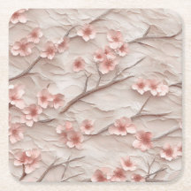 Ramos de Sakura Rosa e Branco Personalizados Quadr