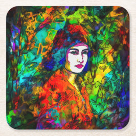 Porta-copo De Papel Quadrado Red Beret