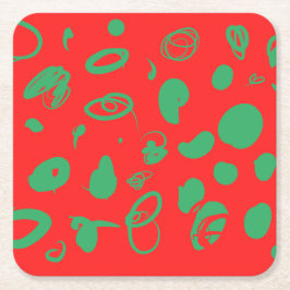 Porta-copo De Papel Quadrado Red x-mas