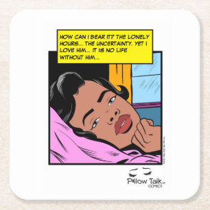 Porta-copo De Papel Quadrado Reflexão de Horas Solitárias Romance de São Valent