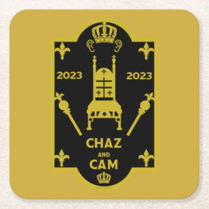 Porta-copo De Papel Quadrado Rei Charles Royal Coronation 2023