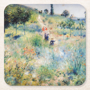 Porta-copo De Papel Quadrado Renoir - Caminho que Atravessa a Grama Alta