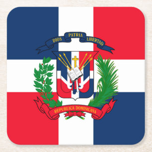 Porta-copo De Papel Quadrado República Dominicana