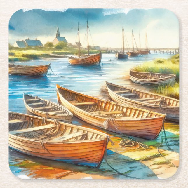 Porta-copo De Papel Quadrado Rest De Estuário (Frente)