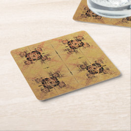 Porta-copo De Papel Quadrado Retângulo de ouro