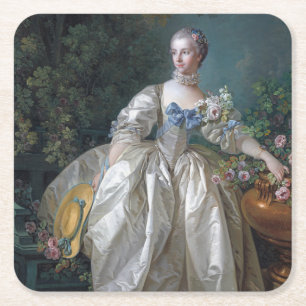 Porta-copo De Papel Quadrado Retrato de Madame Bergeret, Boucher