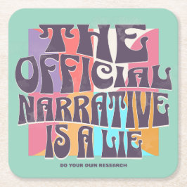 Porta-copo De Papel Quadrado Retro Conspiracy Theory