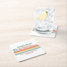 Porta-copo De Papel Quadrado Retro Real Estate Company Open House Marketing