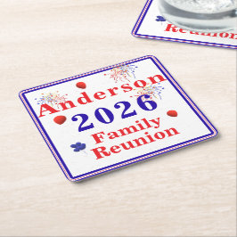 Porta-copo De Papel Quadrado Reunião Familiar Patriótica