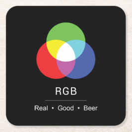 Porta-copo De Papel Quadrado RGB Really Good Beer Designer's Coaster