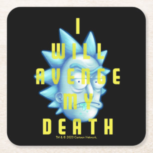 Porta-copo De Papel Quadrado RICK E MORTY™  Vingarei Minha Morte