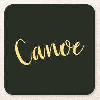 Rico Script "Canoe" Fundo Verde Escuro Floresta Pr
