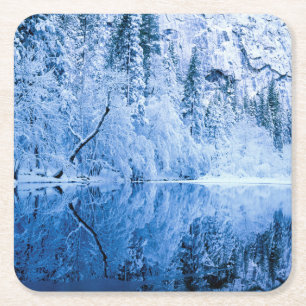 Porta-copo De Papel Quadrado Rio Merced  Parque Nacional Yosemite, CA