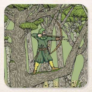 Porta-copo De Papel Quadrado Robin Hood