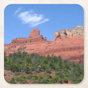 Porta-copo De Papel Quadrado Rocha a vapor em fotografia de Arizona de Sedona
