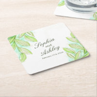 Rolos de casamento personalizados com folhas de aq