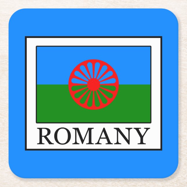 Porta-copo De Papel Quadrado Romany (Frente)