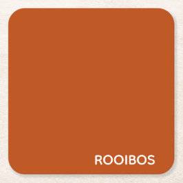 Porta-copo De Papel Quadrado Rooibos - cor vermelha castanho