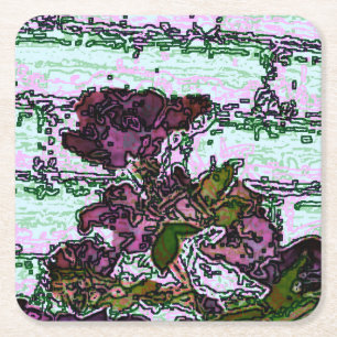 Porta-copo De Papel Quadrado Rosa e Parede