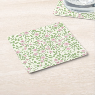 Porta-copo De Papel Quadrado Rosas selvagens