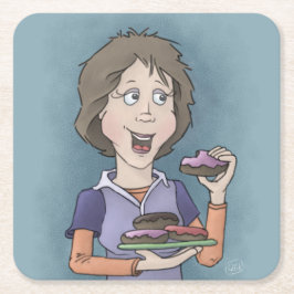 Porta-copo De Papel Quadrado Rosquinhas com porta copos de papel quadrado asper