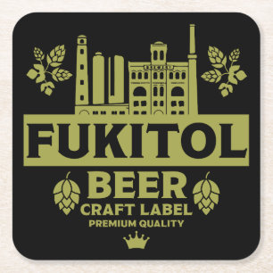 Porta-copo De Papel Quadrado Rótulo Novelty Funny Beer